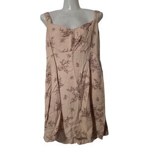 Old Navy Size Large Dusty Pink Brown Floral Dress with pockets